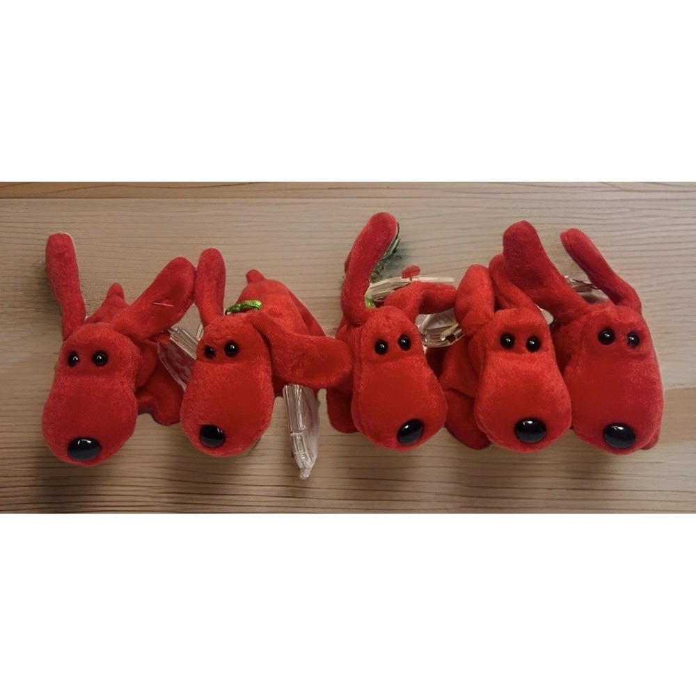 NEW 5 Teenie Jingle  Beanies Rover  (Red‎ Dogs) So Adorable! - Picture 3 of 6